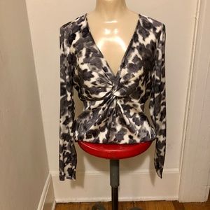New Ann Taylor Leopard Silk Top Size 8